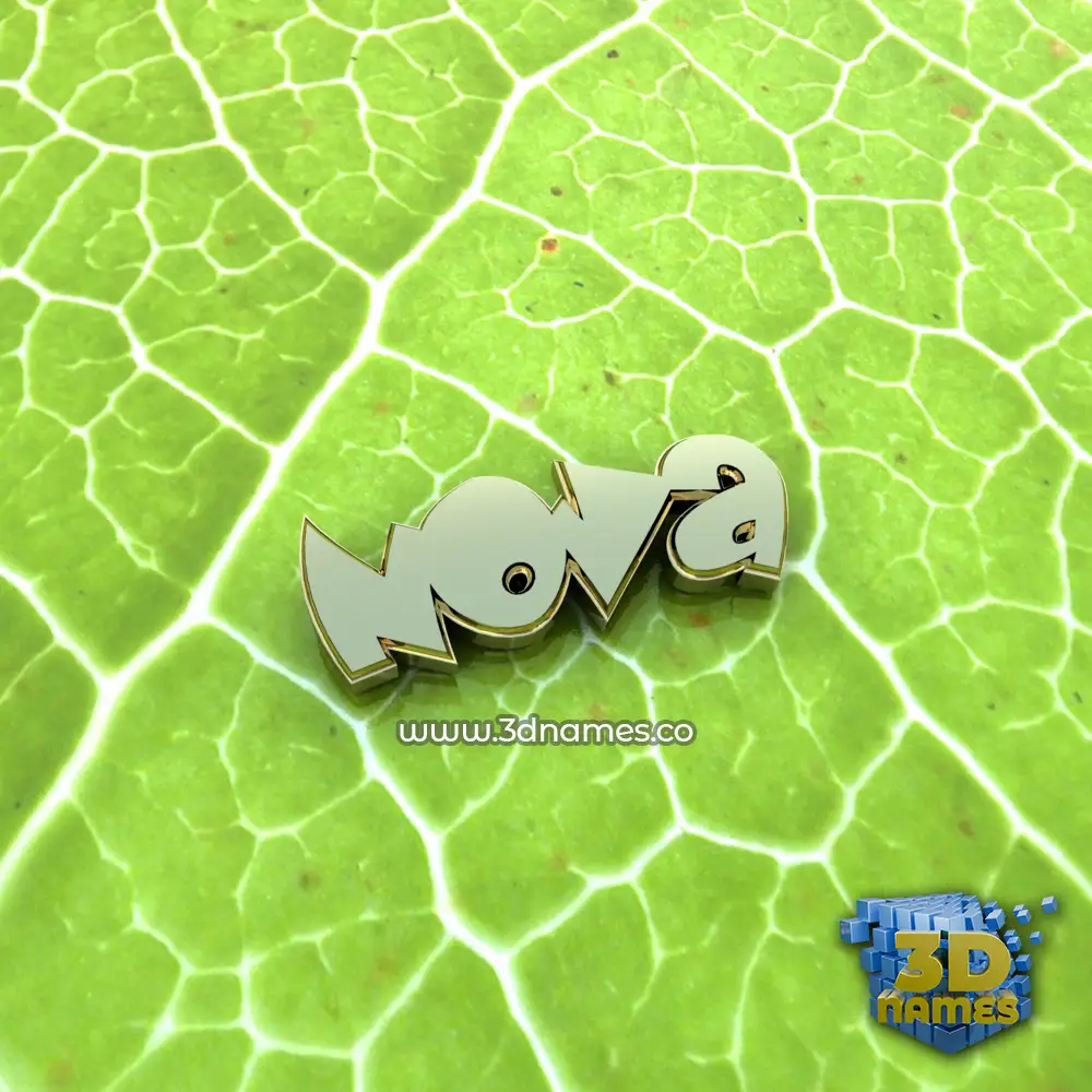 nova in Gold Leaf style - 3D name wallpaper