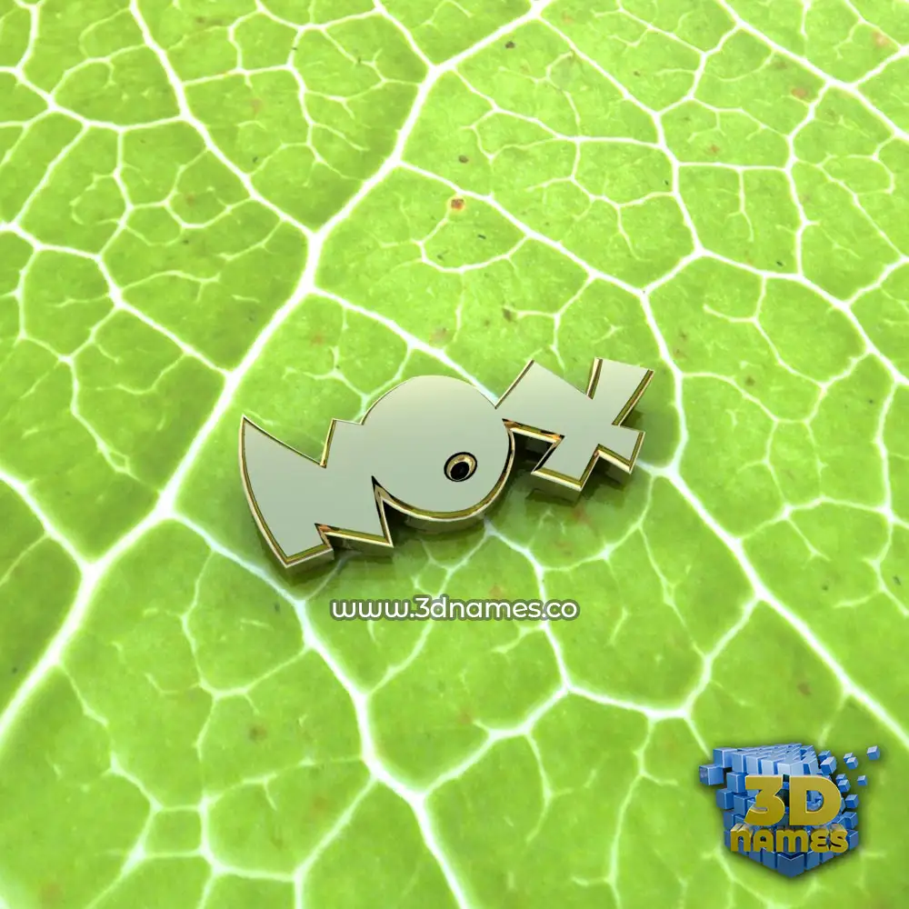 nox in Gold Leaf style - 3D name wallpaper