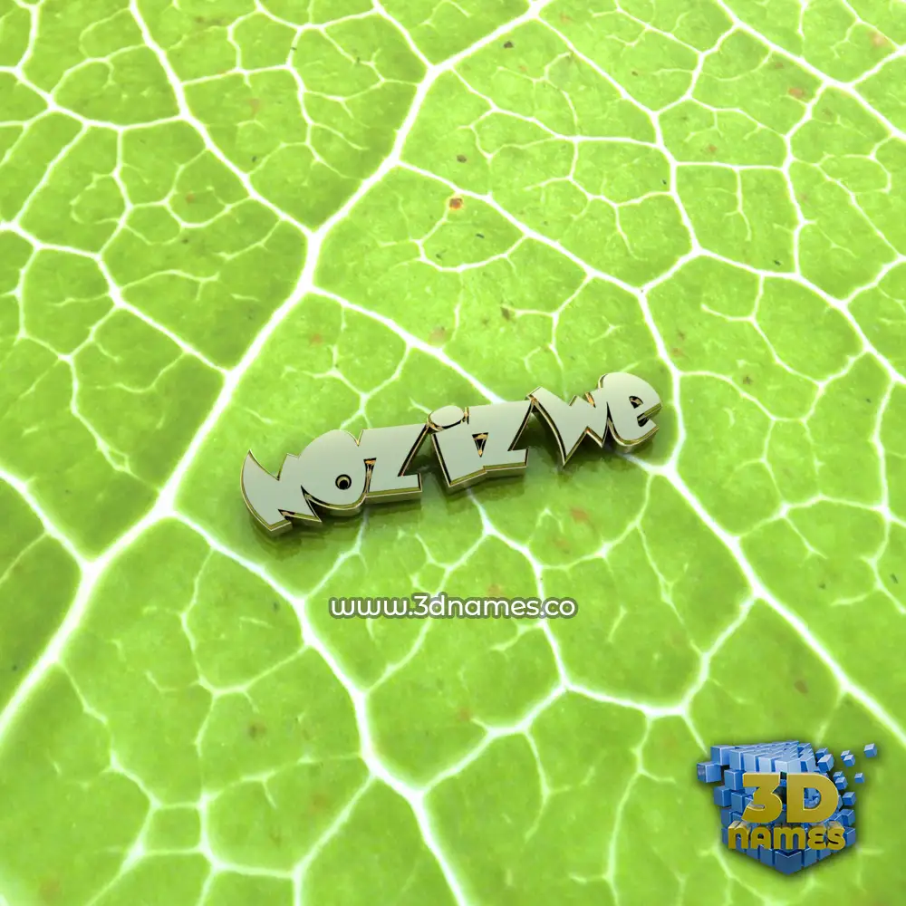 nozizwe in Gold Leaf style - 3D name wallpaper