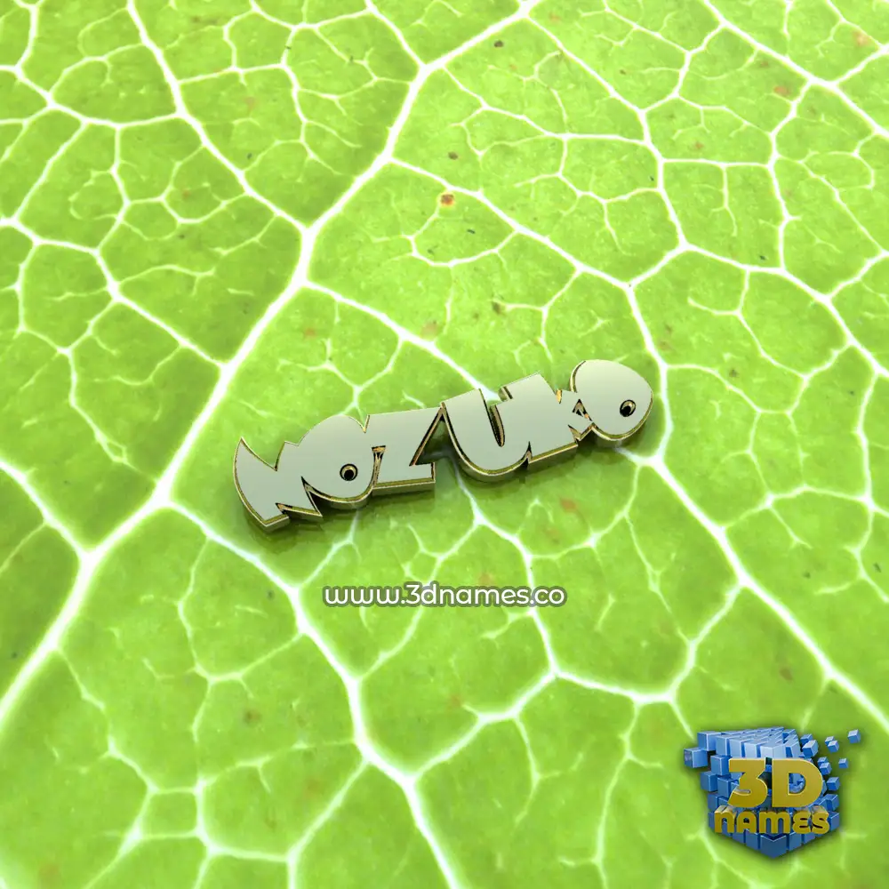 nozuko in Gold Leaf style - 3D name wallpaper