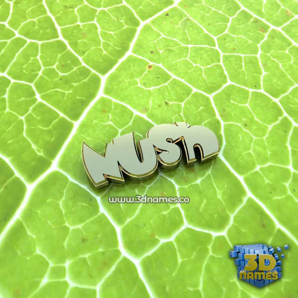 nush in Gold Leaf style - 3D name wallpaper