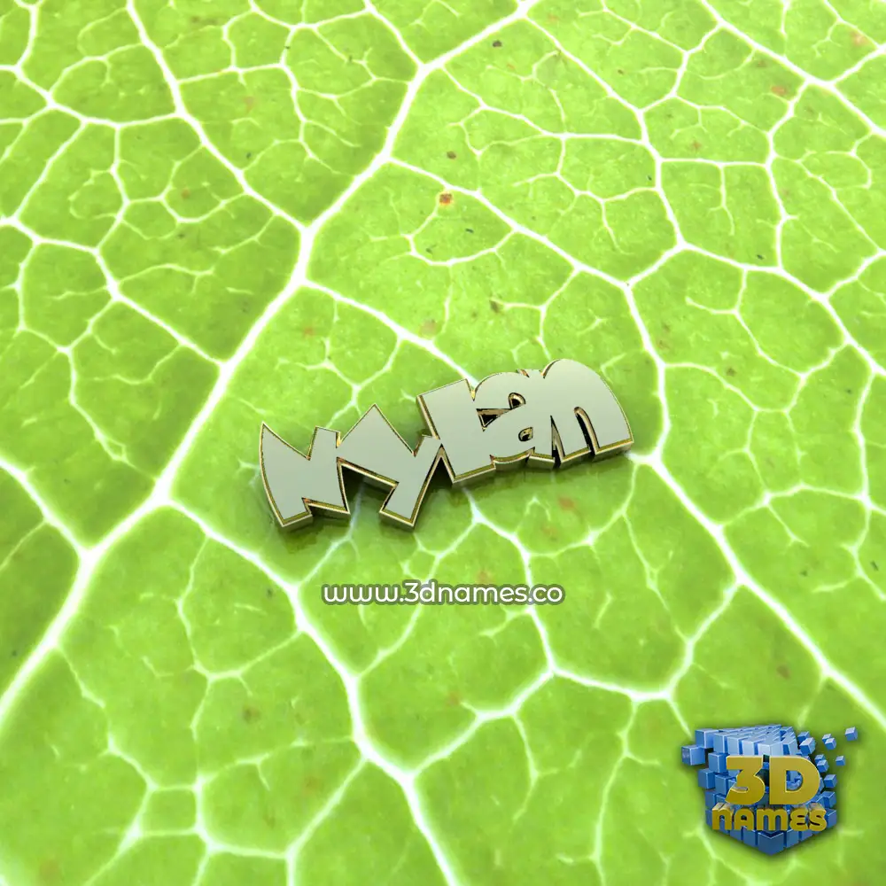 nylan in Gold Leaf style - 3D name wallpaper