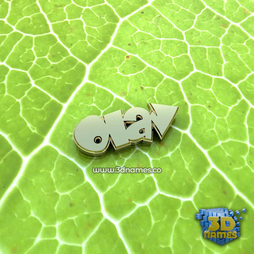 olav in Gold Leaf style - 3D name wallpaper