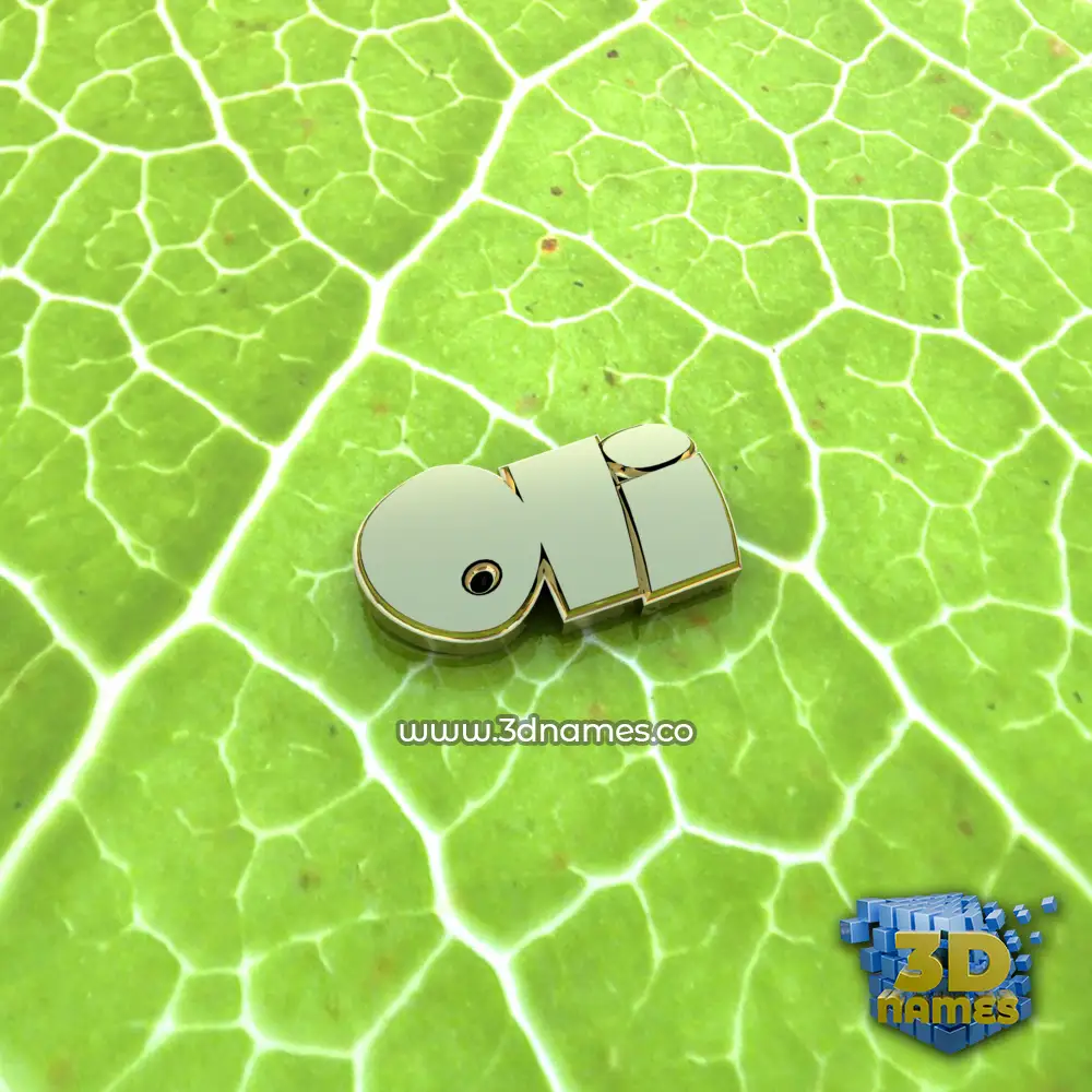 oli in Gold Leaf style - 3D name wallpaper