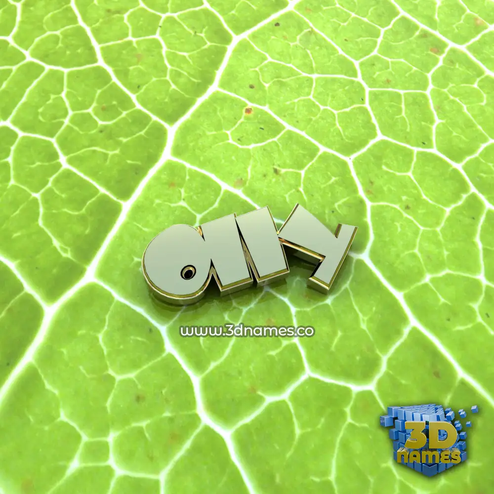 olly in Gold Leaf style - 3D name wallpaper
