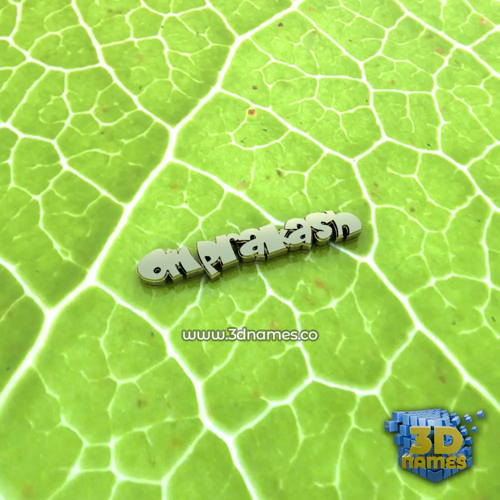 omprakash in Gold Leaf style - 3D name wallpaper