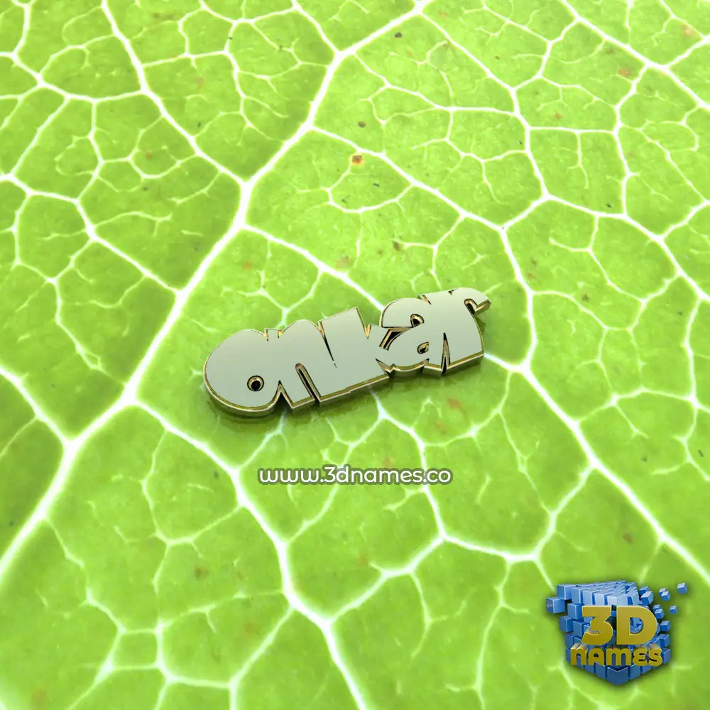 onkar in Gold Leaf style - 3D name wallpaper
