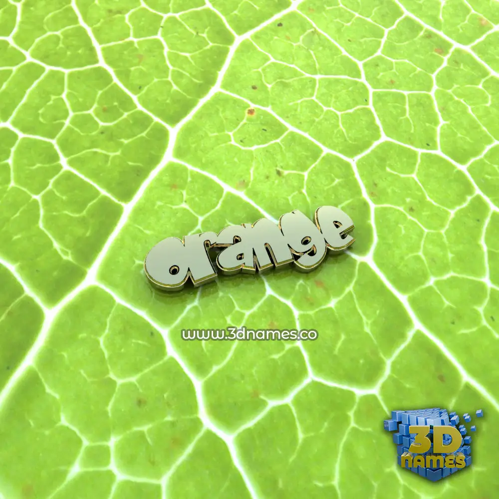 orange in Gold Leaf style - 3D name wallpaper