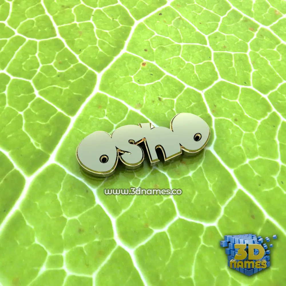 osho in Gold Leaf style - 3D name wallpaper