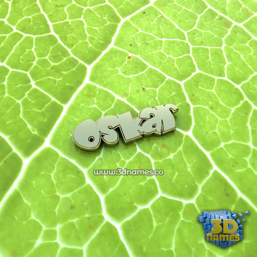 oskar in Gold Leaf style - 3D name wallpaper