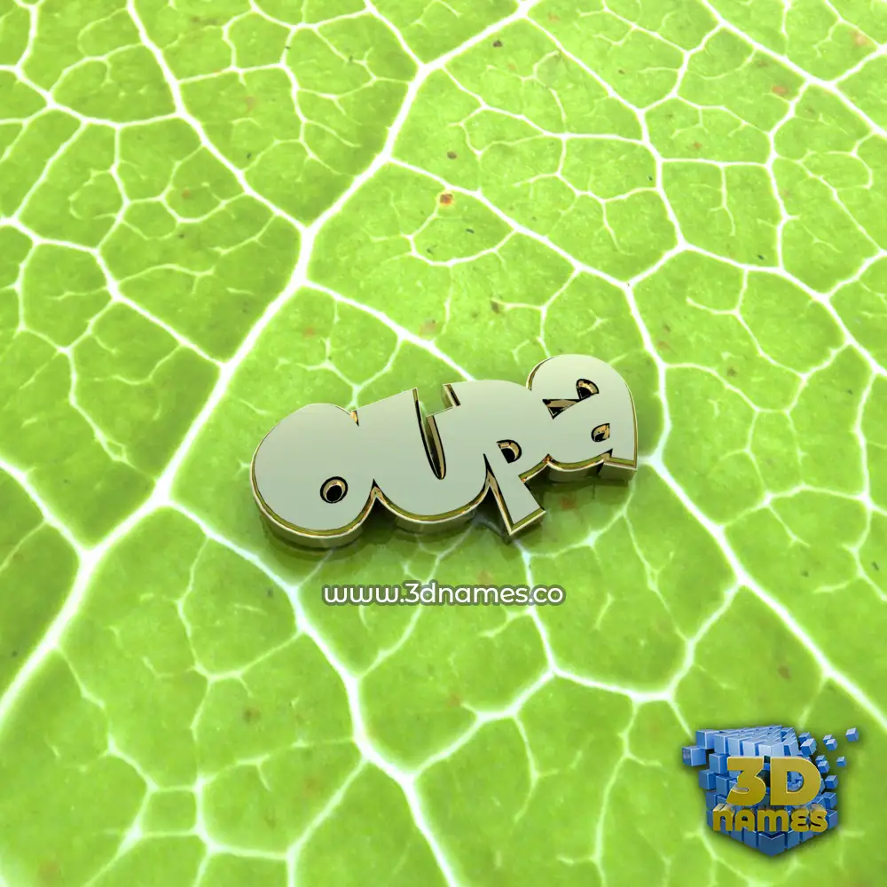 oupa in Gold Leaf style - 3D name wallpaper