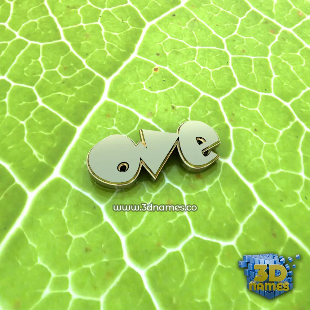 ove in Gold Leaf style - 3D name wallpaper