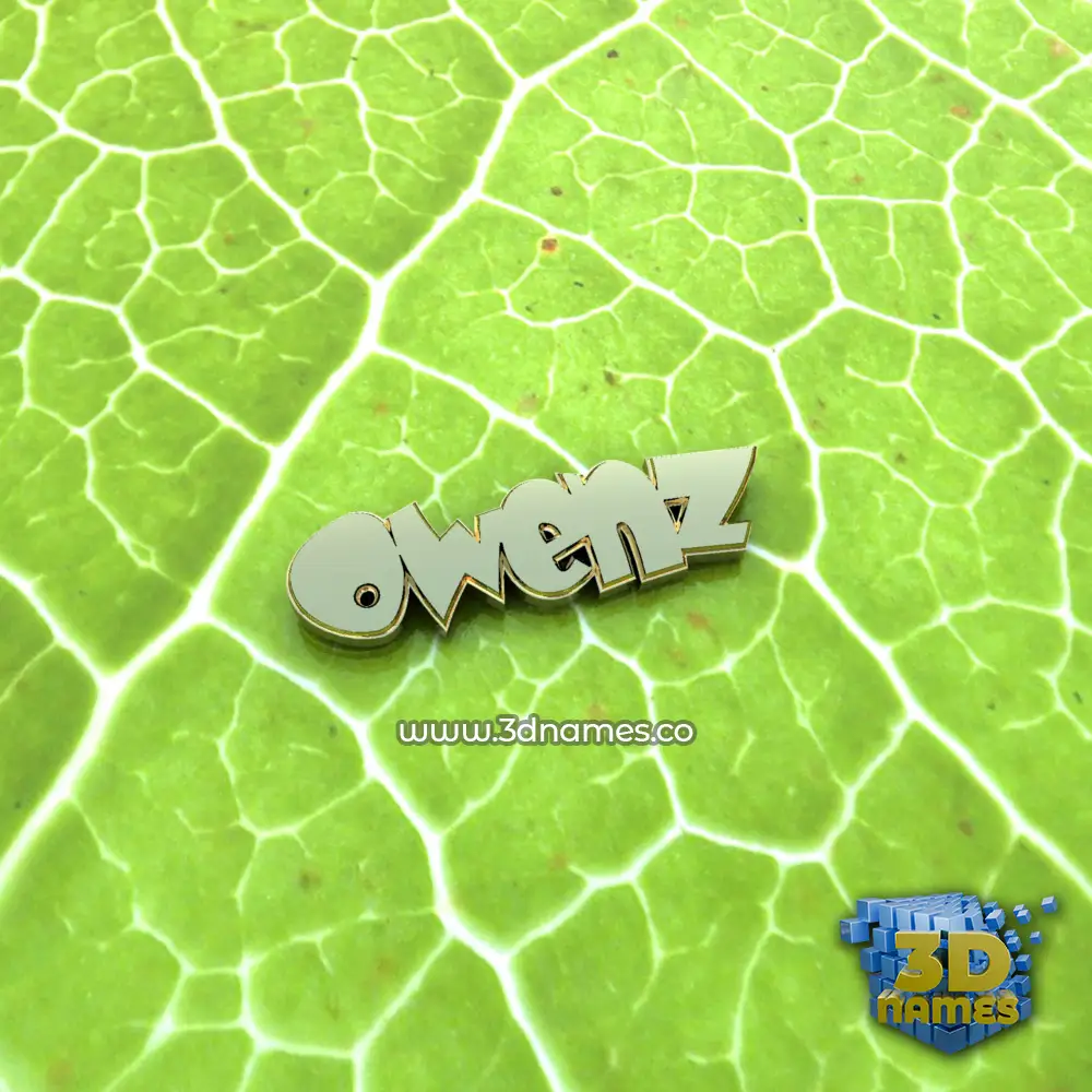owenz in Gold Leaf style - 3D name wallpaper
