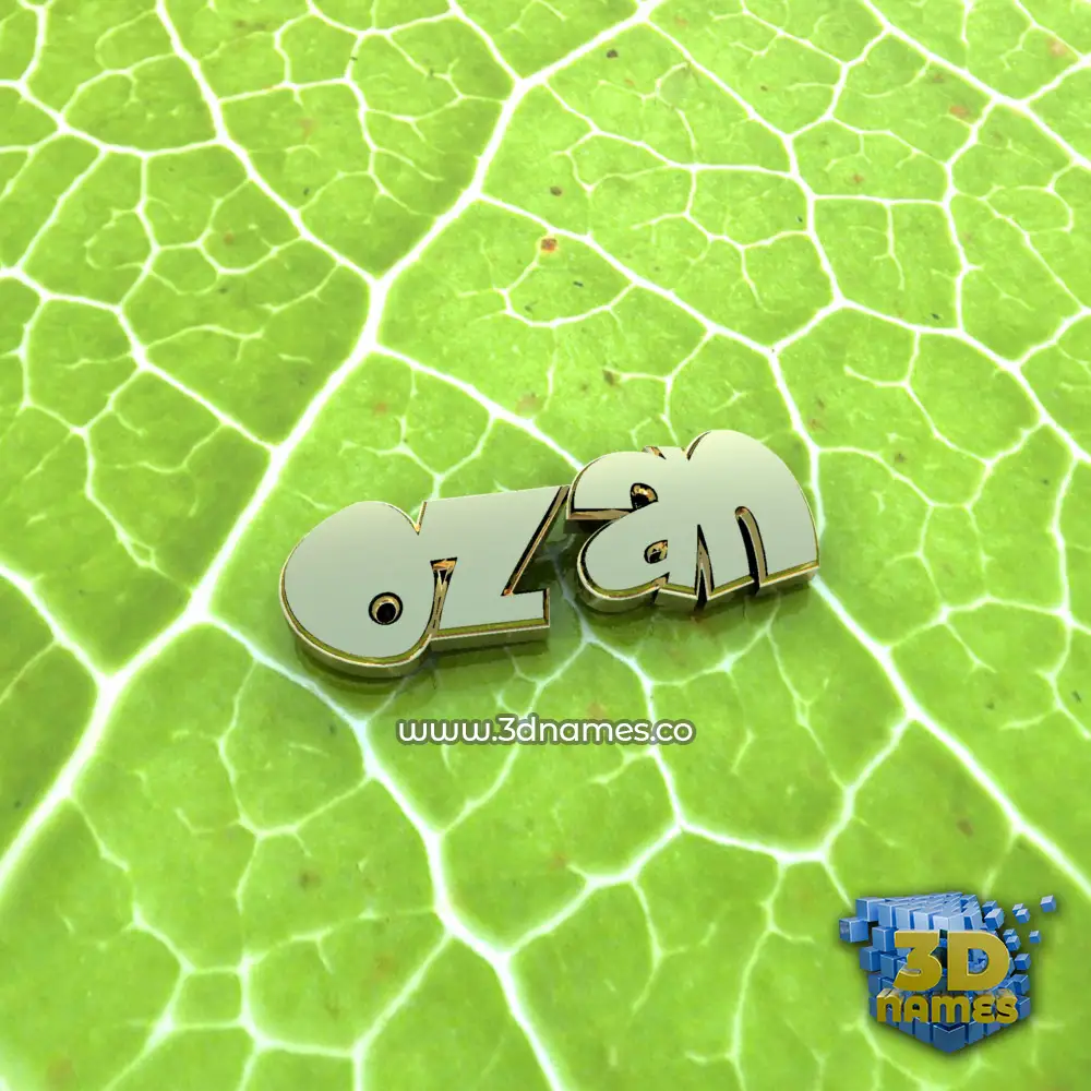 ozan in Gold Leaf style - 3D name wallpaper