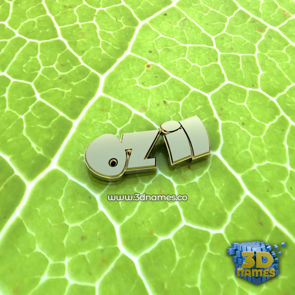 ozil in Gold Leaf style - 3D name wallpaper