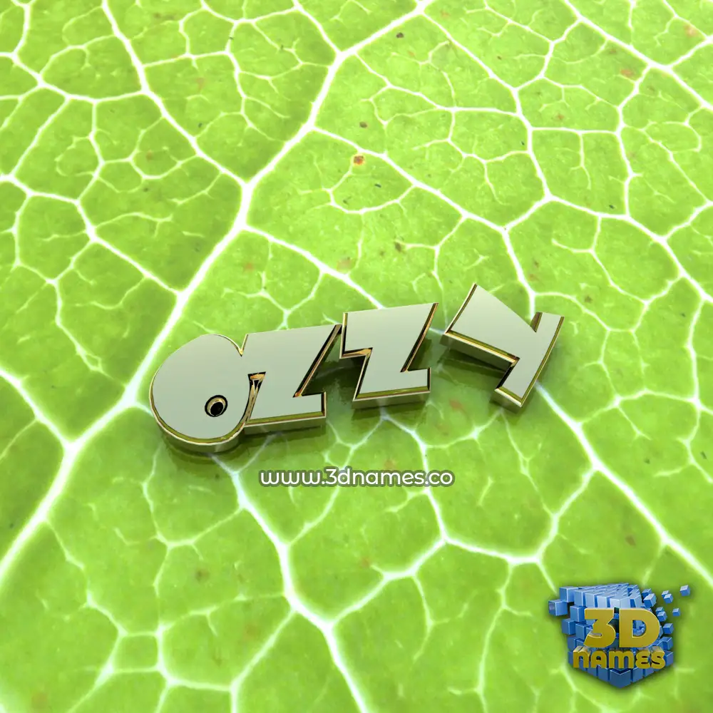 ozzy in Gold Leaf style - 3D name wallpaper