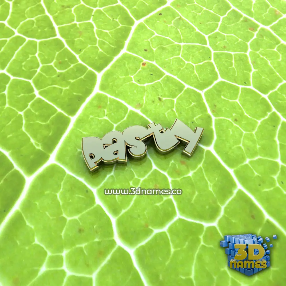 pasty in Gold Leaf style - 3D name wallpaper