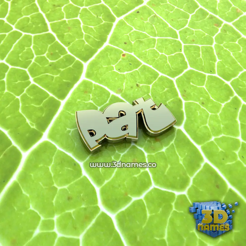 pat in Gold Leaf style - 3D name wallpaper