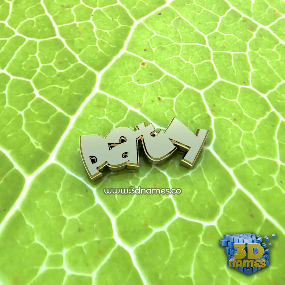 paty in Gold Leaf style - 3D name wallpaper