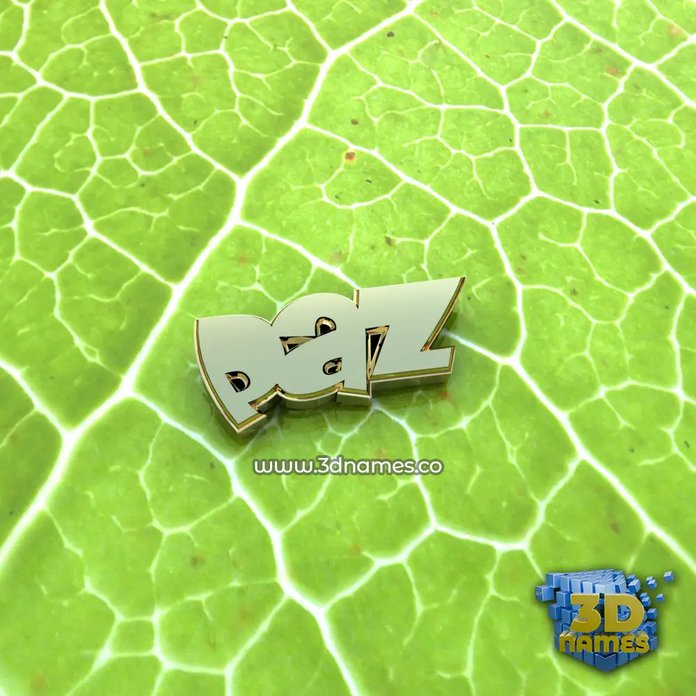paz in Gold Leaf style - 3D name wallpaper