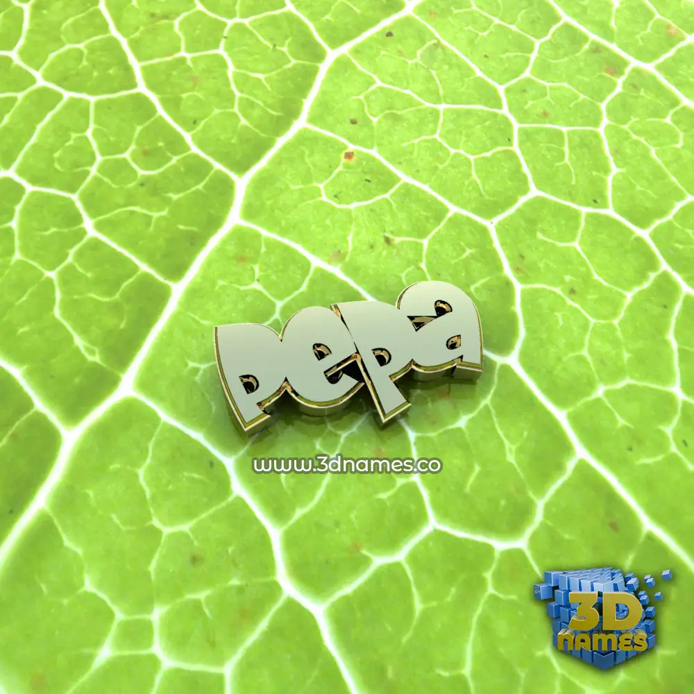 pepa in Gold Leaf style - 3D name wallpaper