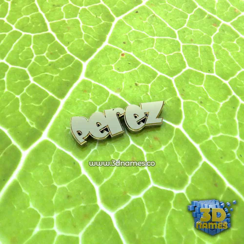 perez in Gold Leaf style - 3D name wallpaper