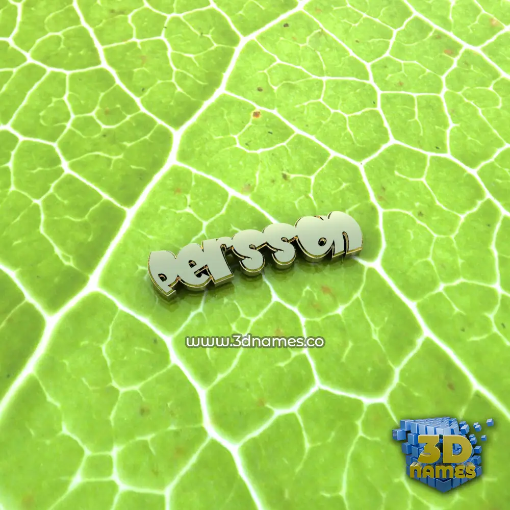 persson in Gold Leaf style - 3D name wallpaper