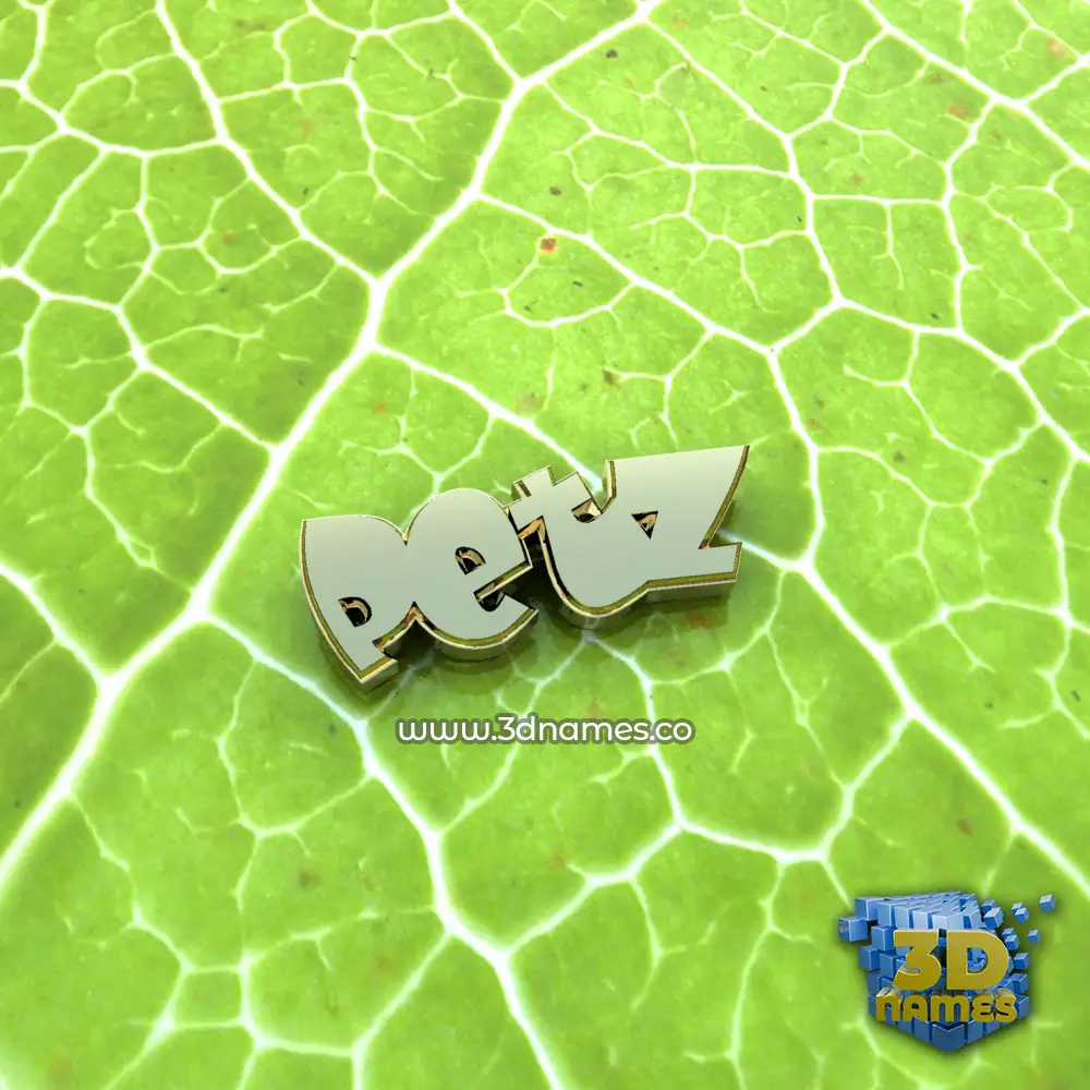 petz in Gold Leaf style - 3D name wallpaper