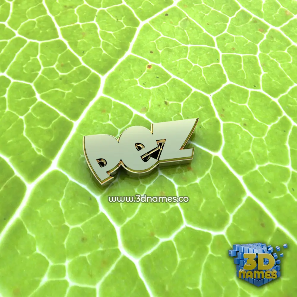 pez in Gold Leaf style - 3D name wallpaper