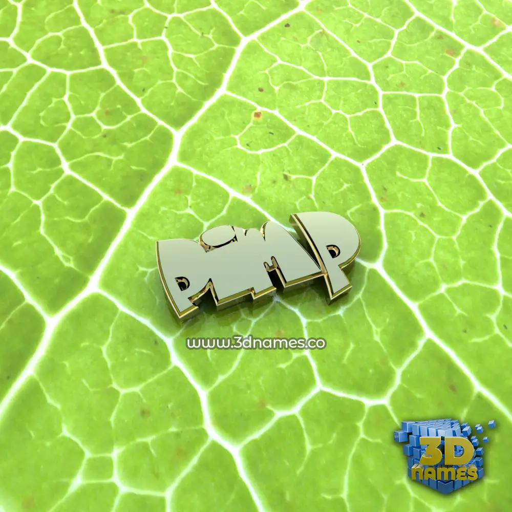 pimp in Gold Leaf style - 3D name wallpaper