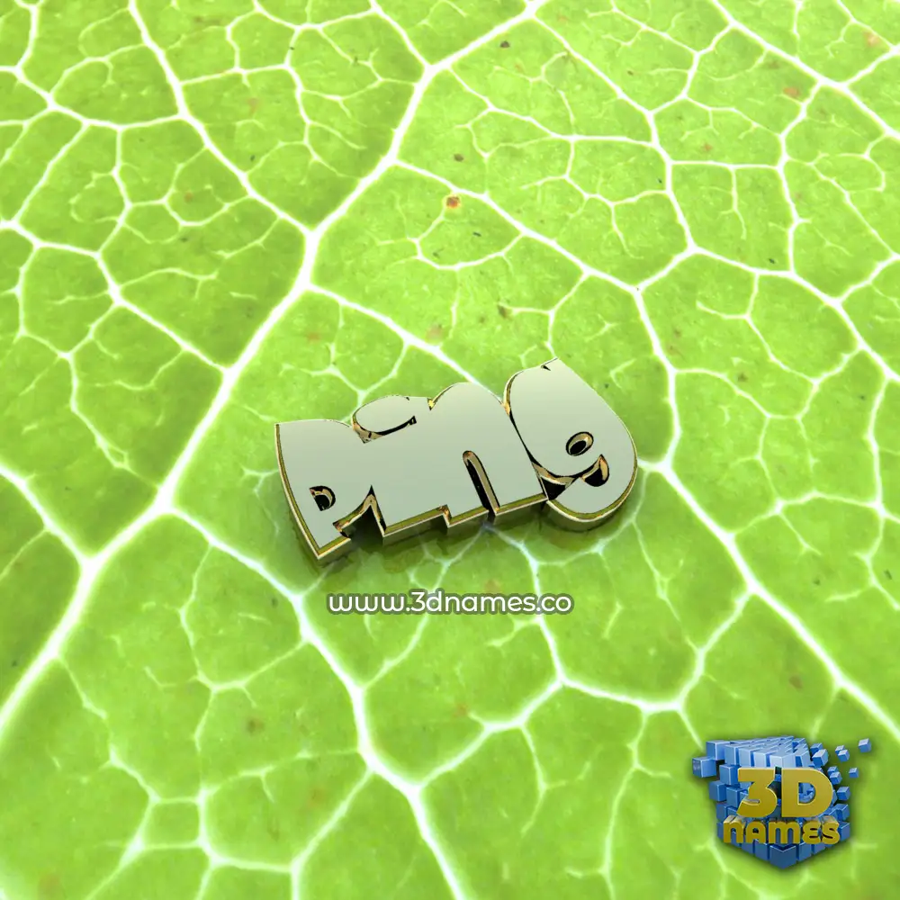ping in Gold Leaf style - 3D name wallpaper