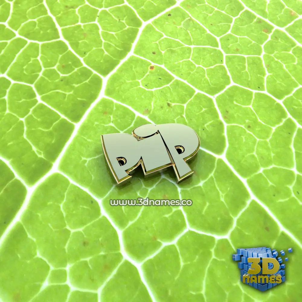 pip in Gold Leaf style - 3D name wallpaper