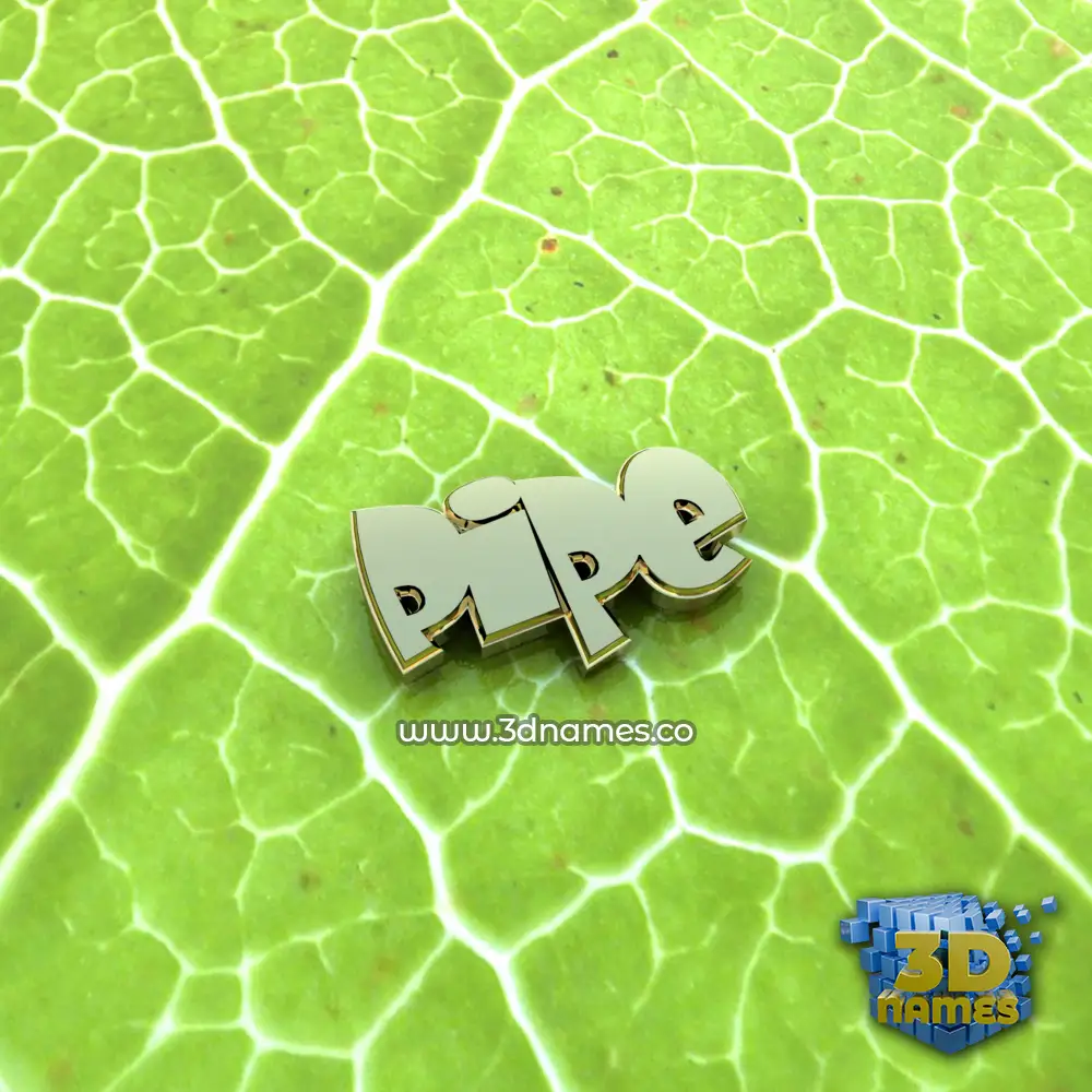 pipe in Gold Leaf style - 3D name wallpaper