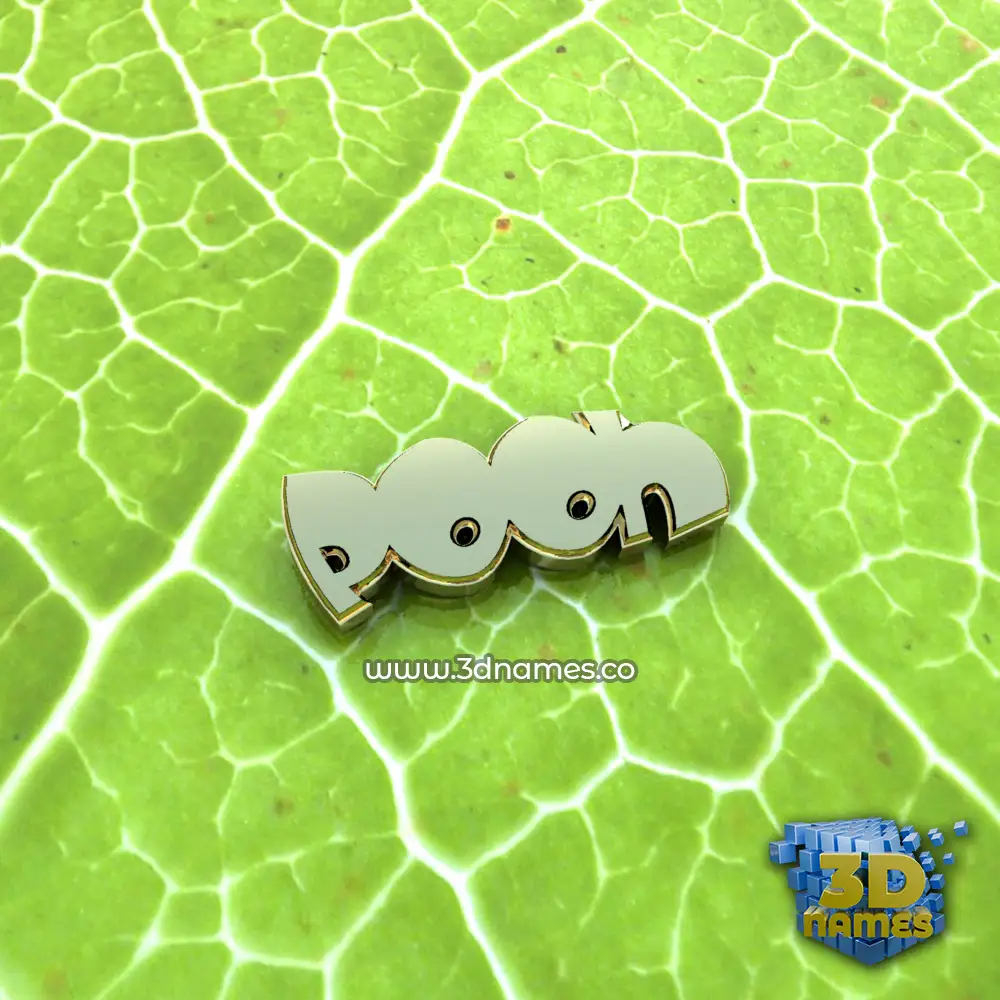 pooh in Gold Leaf style - 3D name wallpaper