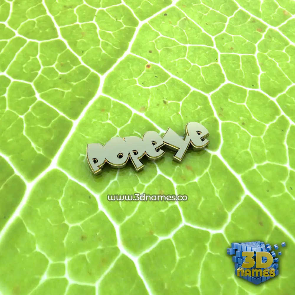 popeye in Gold Leaf style - 3D name wallpaper