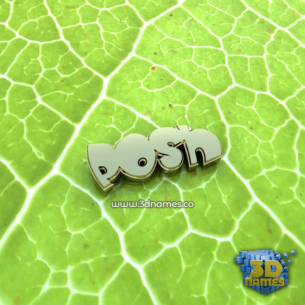 posh in Gold Leaf style - 3D name wallpaper
