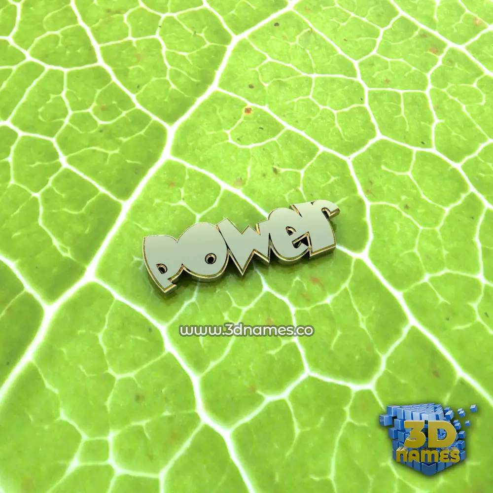 power in Gold Leaf style - 3D name wallpaper