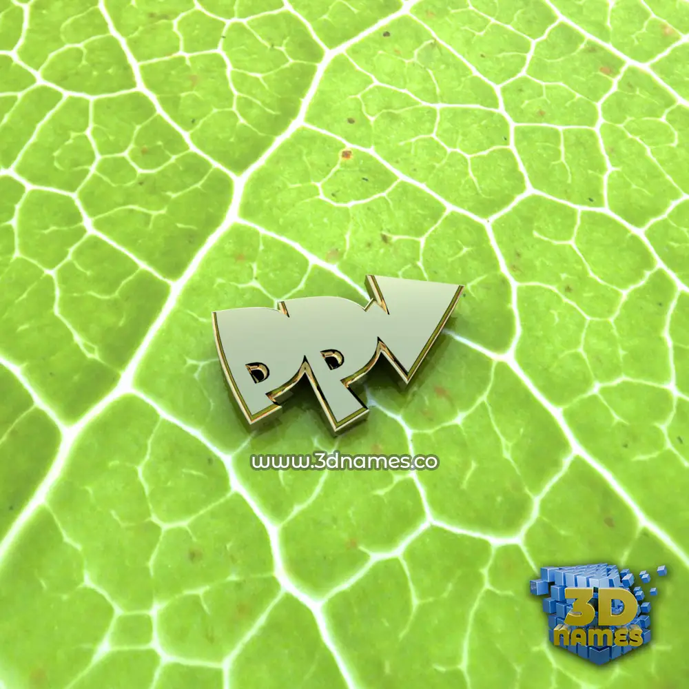 ppv in Gold Leaf style - 3D name wallpaper