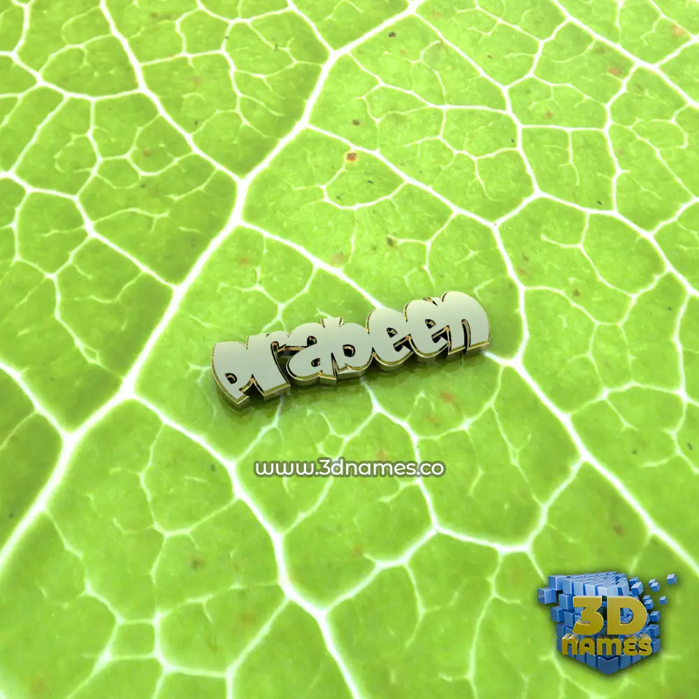 prabeen in Gold Leaf style - 3D name wallpaper