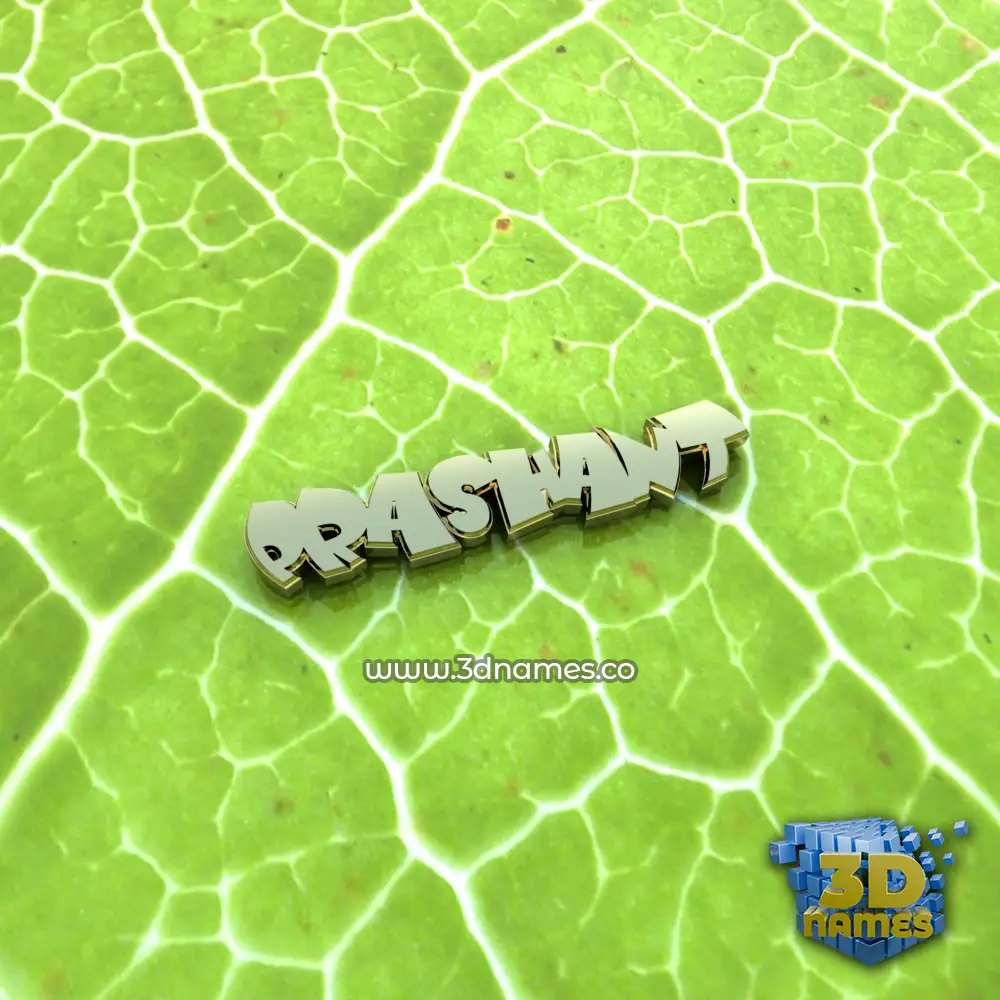 prashant in Gold Leaf style - 3D name wallpaper