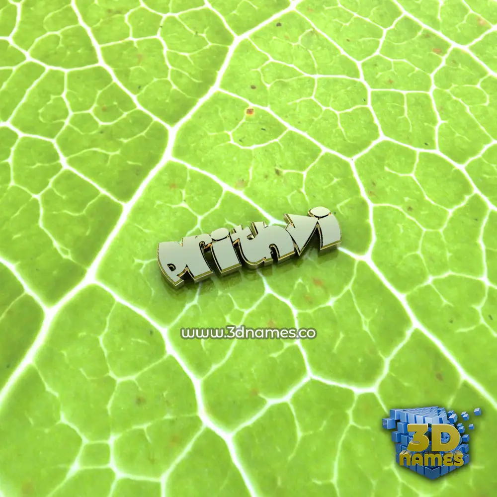 prithvi in Gold Leaf style - 3D name wallpaper