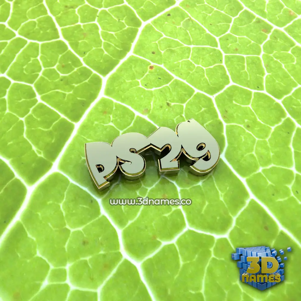 ps2g in Gold Leaf style - 3D name wallpaper
