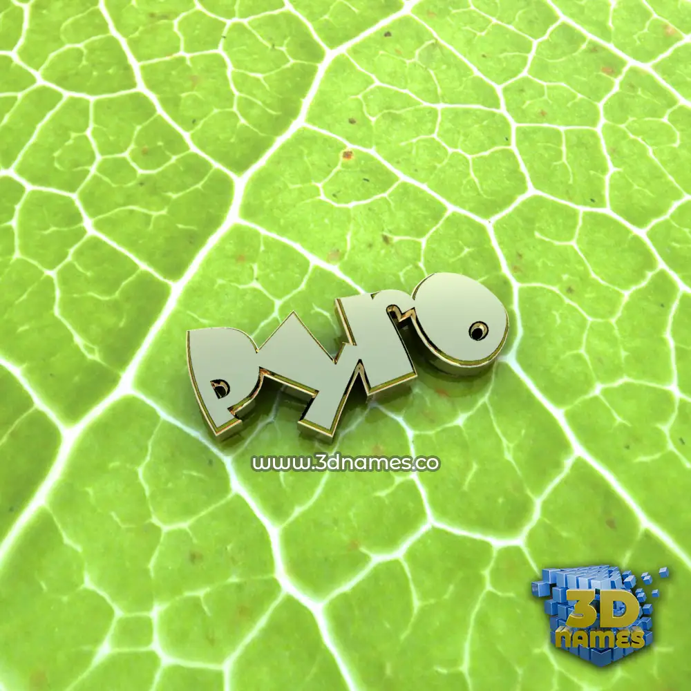 pyro in Gold Leaf style - 3D name wallpaper