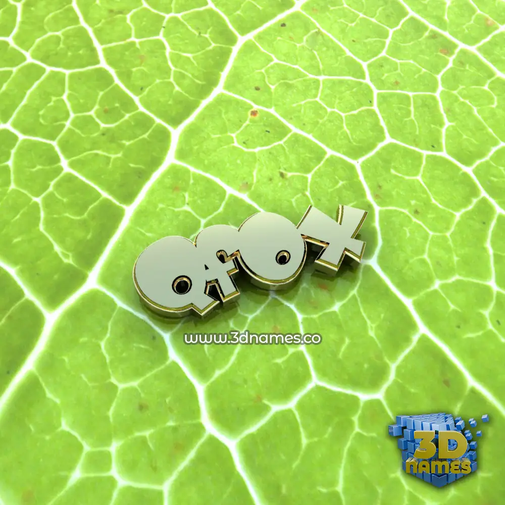 qfox in Gold Leaf style - 3D name wallpaper