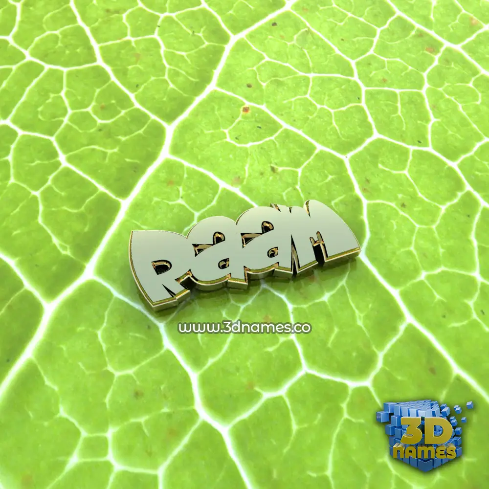 raam in Gold Leaf style - 3D name wallpaper
