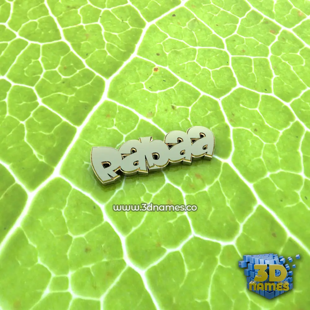 rabaa in Gold Leaf style - 3D name wallpaper