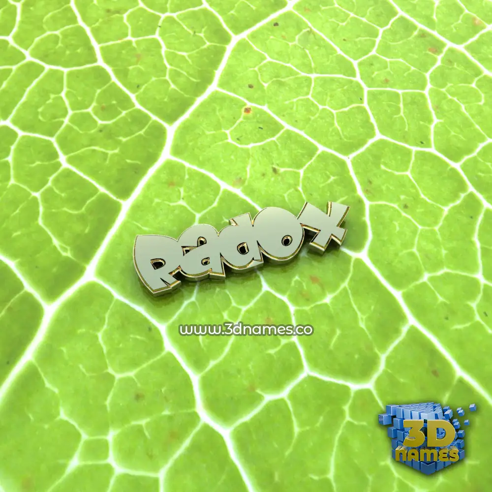 radox in Gold Leaf style - 3D name wallpaper