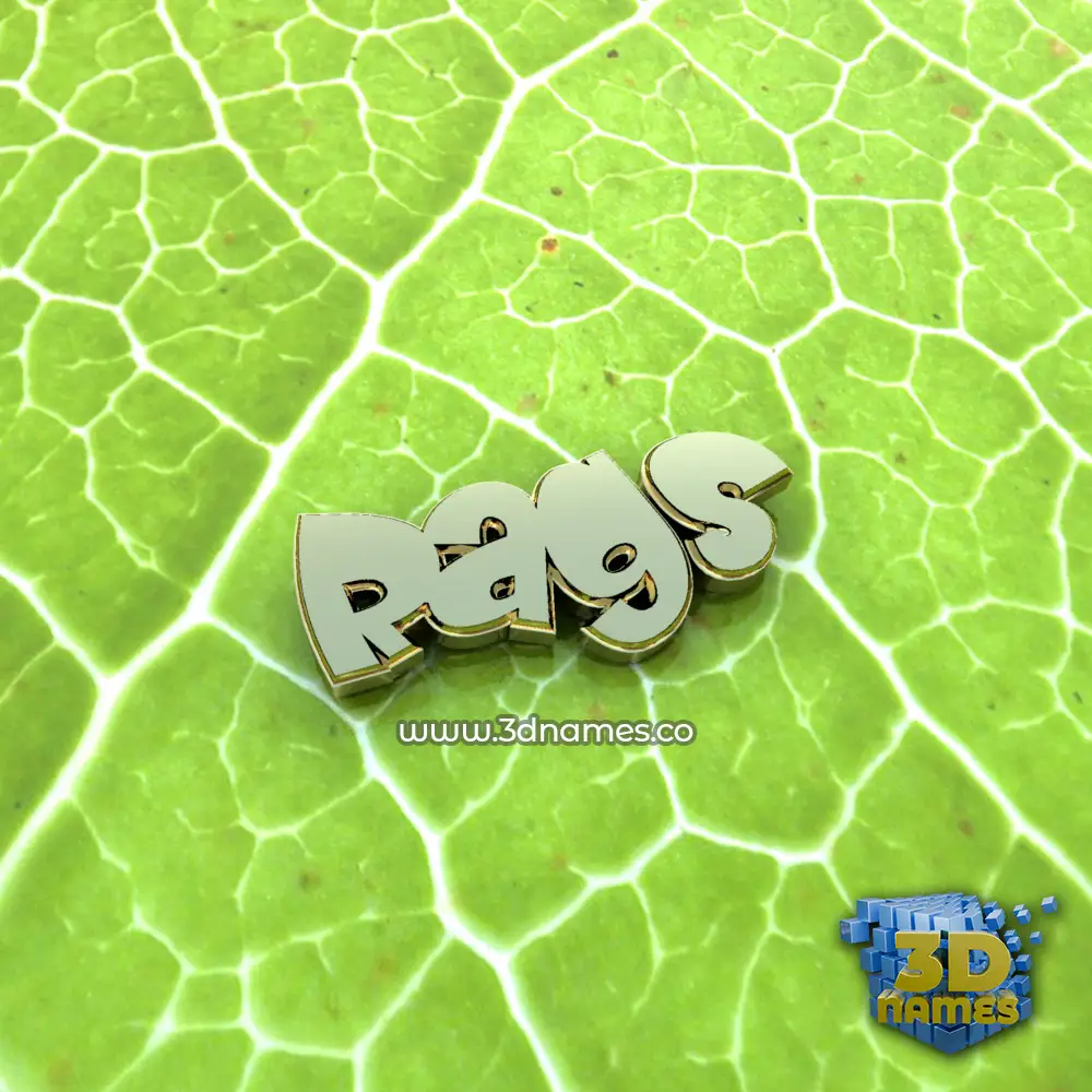 rags in Gold Leaf style - 3D name wallpaper
