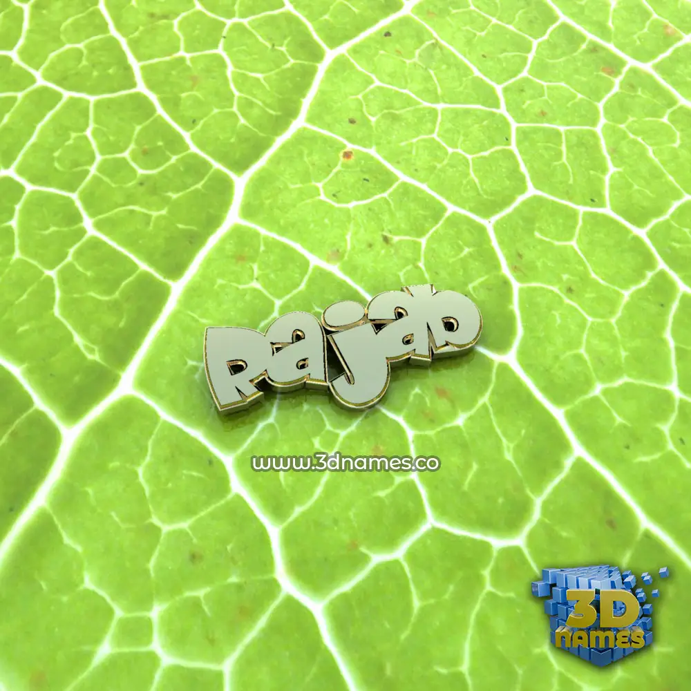 rajab in Gold Leaf style - 3D name wallpaper