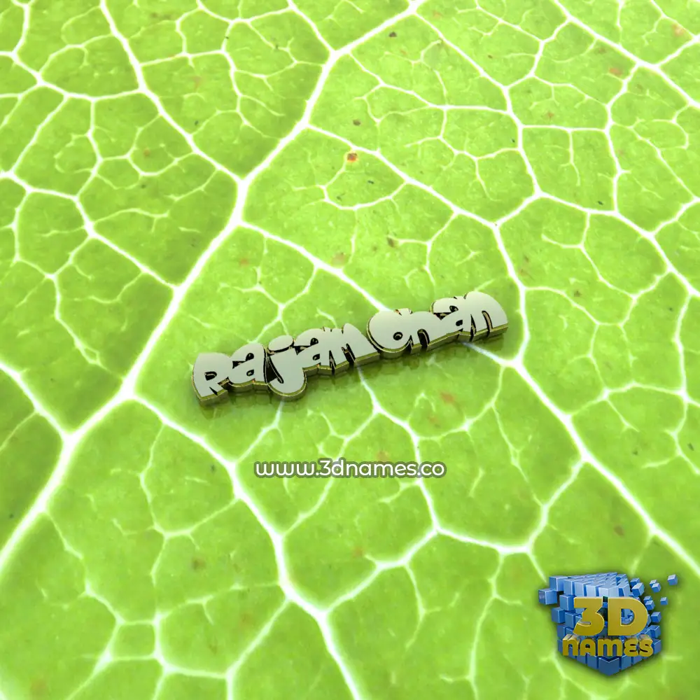 rajamohan in Gold Leaf style - 3D name wallpaper